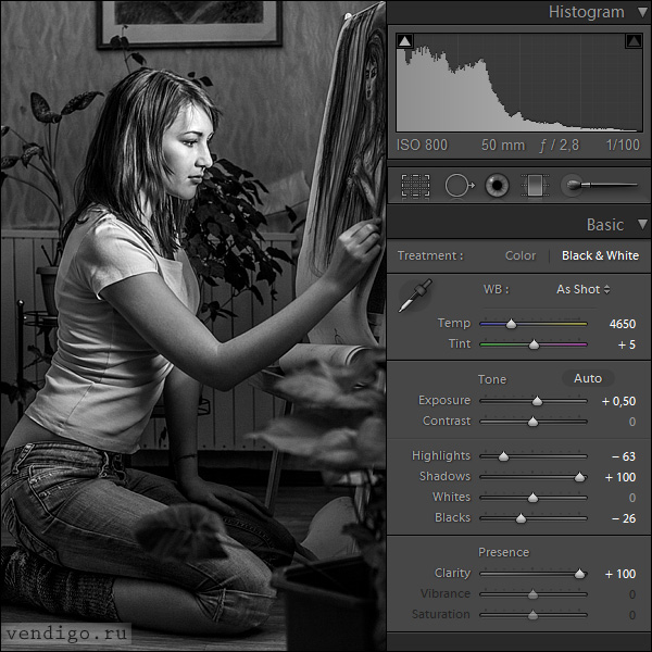 Движки Highlights и Shadows в lightroom 4